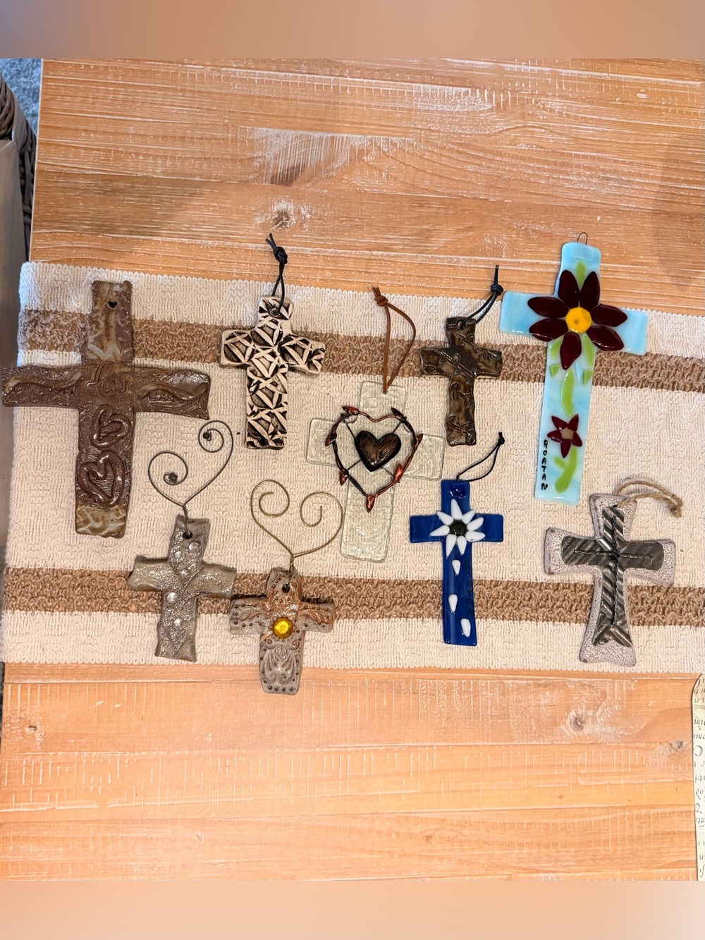 Crosses- Handmade / Purchased. 9 Crosses. Some from Answered Prayers.